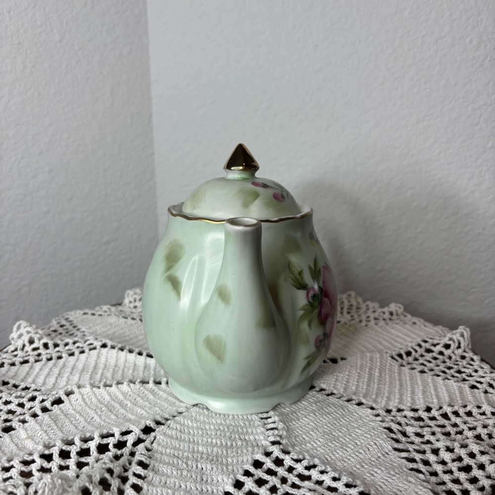 Rare Vintage Lefton Floral Musical Teapot - Picture 6 of 12